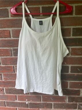 SHEIN White Double-Strap Racerback Camisole